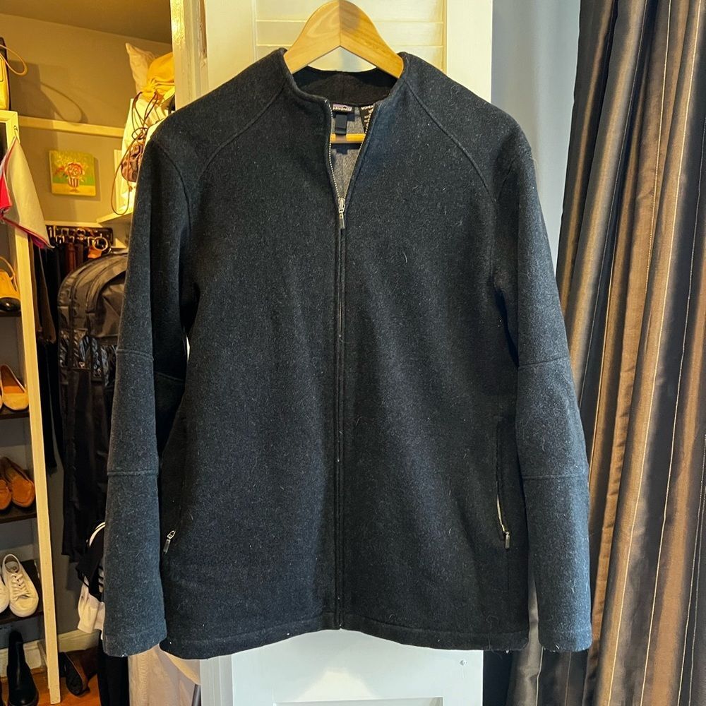 Patagonia Full Zip-Up Wool Blend Coat